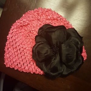 ❤ 4/$20 Cute Pink and Black Infant Hat
